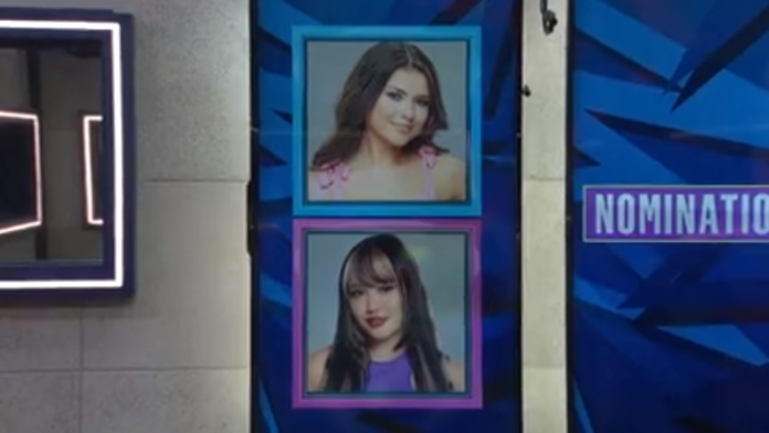 Two framed photos of young women with different hairstyles and outfits. Two framed photos of young women with different hairstyles and outfits.