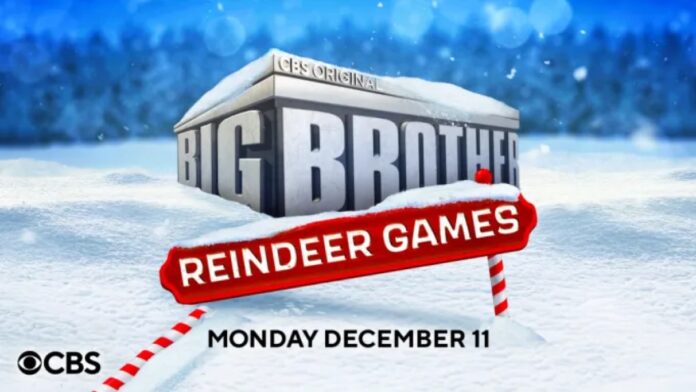 Big Brother Reindeer Games logo with a winter theme and event date. Big Brother Reindeer Games logo with a winter theme and event date.