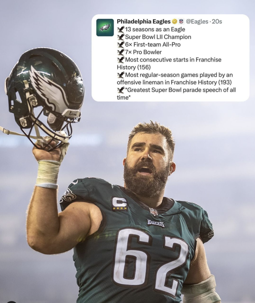  Jason Kelce Announces Retirement After 13 Seasons in NFL