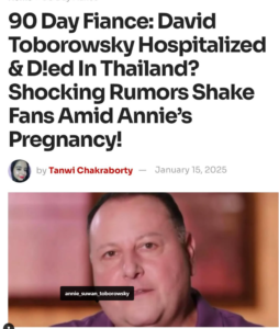 David Toborowsky Addresses Death Rumors