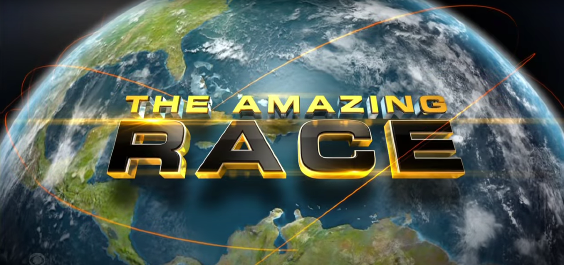 Logo of the reality TV show The Amazing Race with a globe background. Logo of the reality TV show The Amazing Race with a globe background.