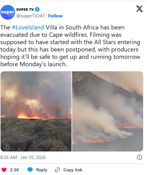 Love Island All-Stars Postpones Filming